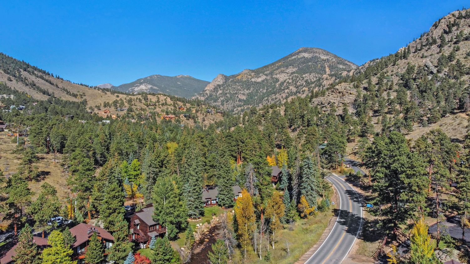 Boulder Brook Estes Park Condo Nestled In The Pines Condo On Fall   220823 9493 007 Boulder Brook Estes Park Aerial 