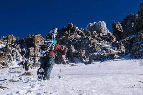 hiking up